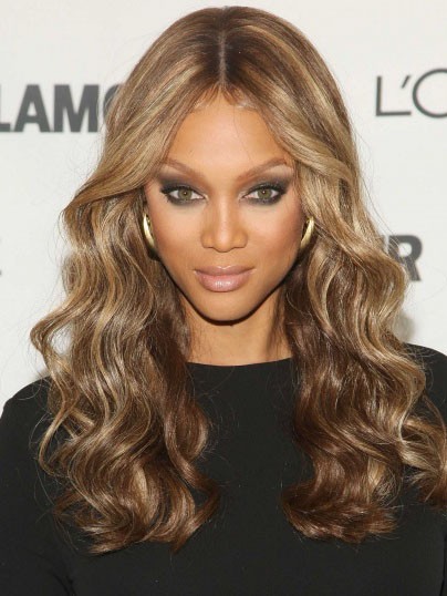 Tyra Banks Good Looking Wavy Lace Front Human Hair Wig