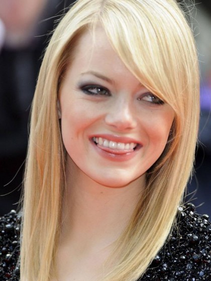 Emma Stone Marvelous Lace Front Straight Remy Human Hair Wig