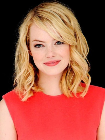 Emma Stone Magnificent Lace Front Wavy Remy Human Hair Wig