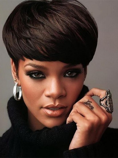 Rihanna Haircut Beautiful Straight Celebrity Wig