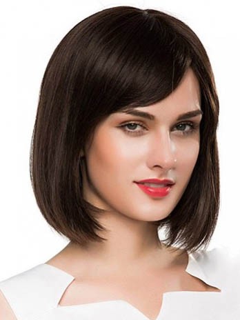 Dazzling Straight Remy Human Hair Capless Wig