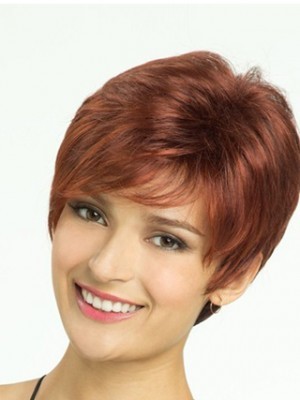 Cute Capless Straight Remy Human Hair Wig