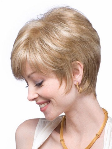 Chic Short Straight Human Hair Capless Wig