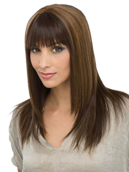 Nice-looking Capless Long Straight Human Hair Wig