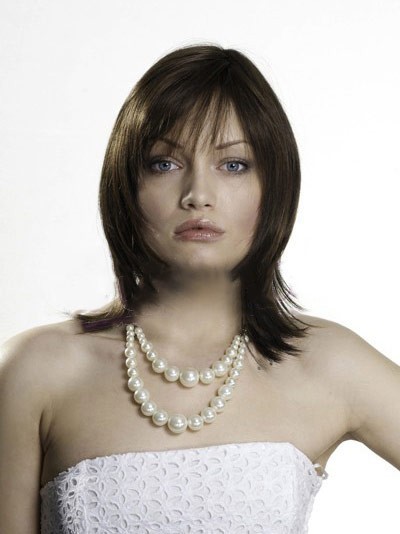 Elegant Layered Style Remy Human Hair Wig