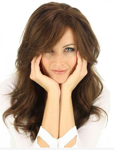 Romantic Brown Capless Human Hair Wig