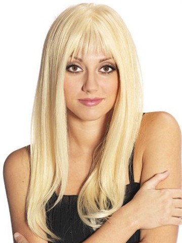 Admirable Long Human Hair Hand-Tied Straight Full Lace Wig