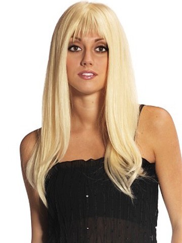 Admirable Long Human Hair Hand-Tied Straight Full Lace Wig