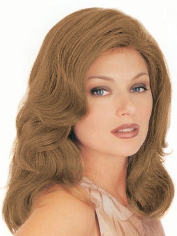 Stupendous Long-Length Wavy Front Lace with Mono Human Hair Wig