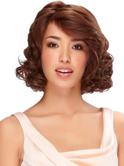 Capless Glamorous Wavy Remy Human Hair Wig