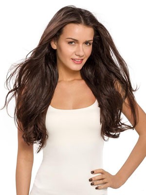 Admirable Long Wavy Human Hair Lace Front Wig