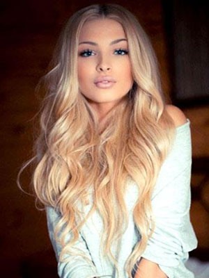 Nice-looking Wavy Human Hair Lace Front Wig