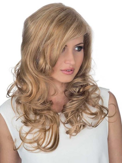 Nice-looking Side Parting Lace Front Wavy Remy Hair Wig