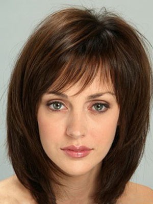 Concise Human Hair Straight Capless Wig