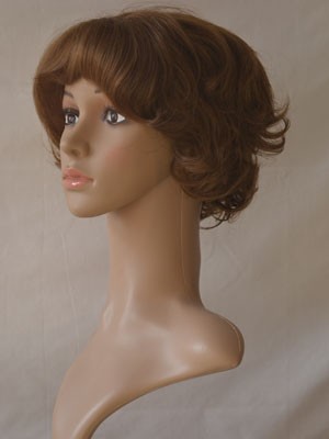 Elegant Human Hair Wavy Capless Wig