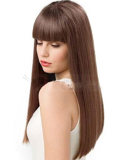 Pretty Human Hair Straight Capless Wig