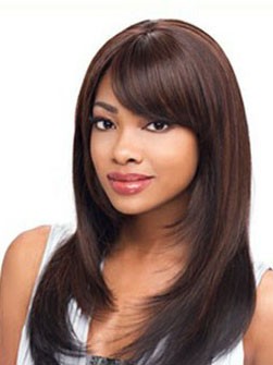 Elegant Human Hair Straight Capless Wig