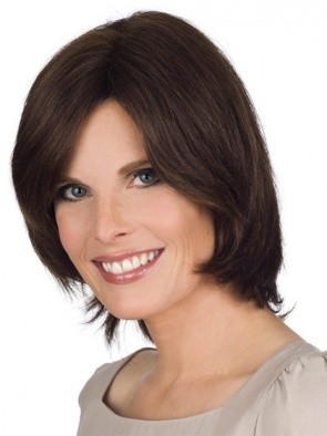 Elegant Human Hair Straight Capless Wig