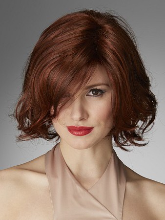 Lace Front Stylish Short Wavy Human Hair Wig