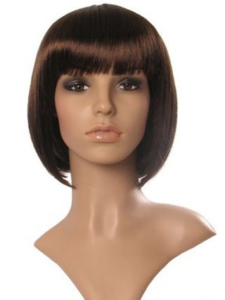 Gorgeous Short Straight Lace Front with Mono Wig For Woman