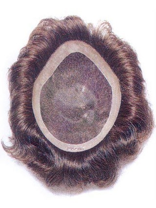 Hand-Tied Full Lace With Pu Mens Toupee