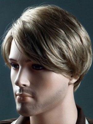 Stylish Soft Blonde Short 6 Inch Mens Wig