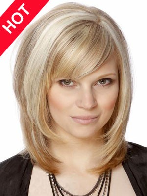 Shoulder Length Cheap Human Hair Wig