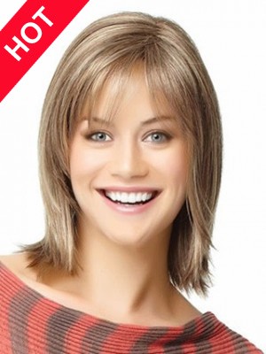 Romantic Synthetic Top Straight Wig