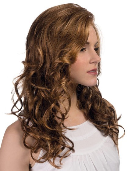 Most Popular Long Lace Front Synthetic Wig with Spiral Wavy