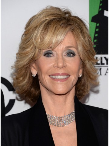 Jane Fonda Synthetic Capless Wavy Wig