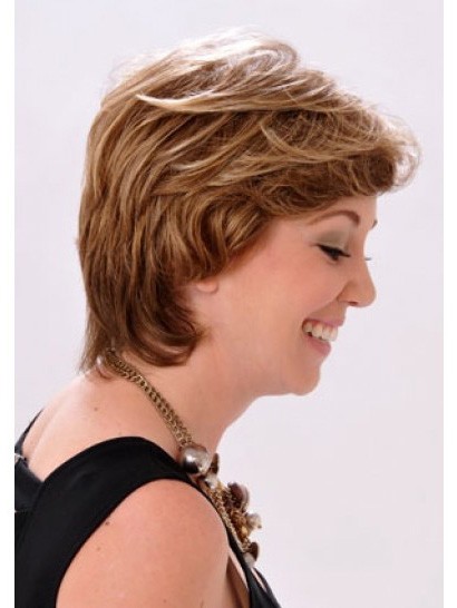 Chic Short Wavy Monofilament Brown Perfect Wig