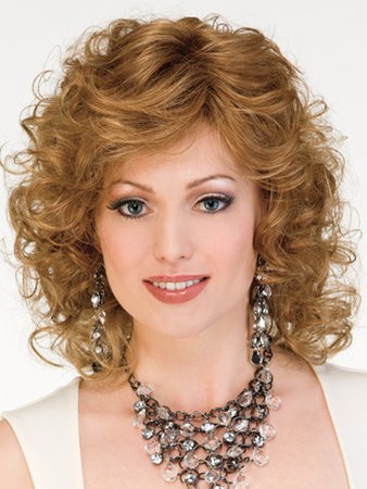 Synthetic Wavy Layered Medium Length Wig