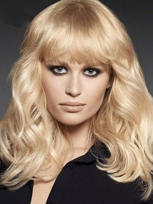 Pretty Medium Length Wavy Capless Synthetic Wig