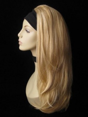 Long Straight Synthetic 3/4 Wig