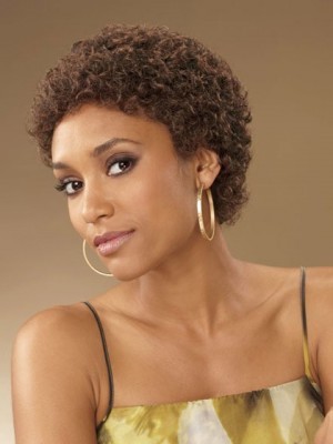 Fine Synthetic Curly Capless Wig